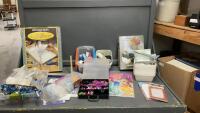 BOX OF SEWING & CRAFT SUPPLIES