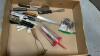 BOX OF KITCHEN ITEMS - BOWLS, MARBLE ROLLING PIN, (2) SETS OF METAL STORAGE CONTAINERS, PLATTER, WOOD SKEWERS ETC - 2
