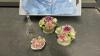 BONE CHINA FLORAL DECOR PIECES & GLASS BELL