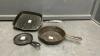 (3) CAST FRY PANS