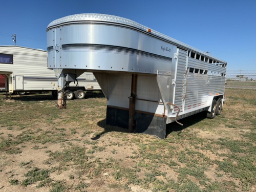 1994 KieferBuilt aluminum stock trailer