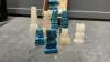 SMALL WHISKY BOX W/ MARBLE CHESS PIECES - 2