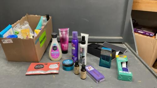 BOX OF PERSONAL CARE PRODUCTS