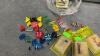 SMALL BOWL W/ GLASS &ldquo;CANDY&rdquo; AND MINI ANIMAL FIGURES - 2