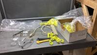 SAFETY GLASSES, GLOVE CLIPS, POWER BAR, CUTTERS