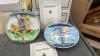 (4) MUSICAL CAROUSEL COLLECTOR PLATES - (2) HORSES MOVE UP & DOWN THE POLE - 2