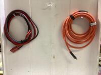 (2) VEVOR HYBIRD AIR HOSE 3/8" 300PSI & TOUGH FLEX HEAVY DUTY WELDING CABLE 600V