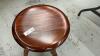 ANTIQUE PIANO STOOL W/ GLASS FEET - 2