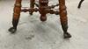ANTIQUE PIANO STOOL W/ GLASS FEET - 3