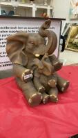 LARGE RESIN DECOR ELEPHANT & BABY