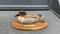 DUCKS UNLIMITED SASKATCHEWAN - SMALL DUCK ON WOOD BASE