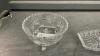 (3) PINWHEEL CRYSTAL PIECES - SMALL BOWL & (2) SMALL PICKLE DISHES - 4