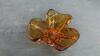 SMALL HEAVY GLASS DECOR PIECE - AMBER - 2