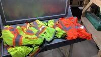 BAG W/ (6) HI VISIBILITY VESTS - 2 DIFFERENT STYLES