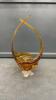 AMBER HEAVY GLASS DECORATIVE PIECE