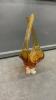 AMBER HEAVY GLASS DECORATIVE PIECE - 2