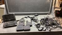 BOX W/(2)PORTABLE DVD PLAYERS, MXIII UNITS, REMOTES, RIO UNIT