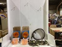 (2) MAGNA-LITE LIGHTS, HINGES & FLEXIBLE RUBBER TRIM