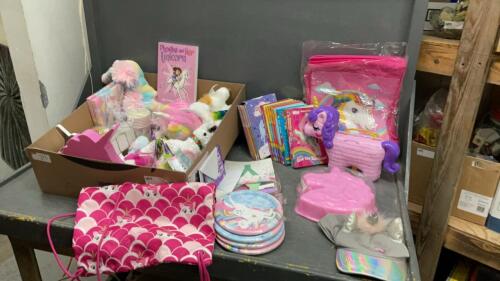 BOXFUL OF UNICORN ITEMS