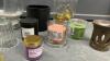 BOX OF CANDLES & HOLDERS - 2