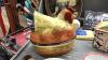 BOX OF HOUSEHOLD + DECOR - CHICKEN DISH, SMALL COOKIER JAR, COLLECTOR PLATE - 2
