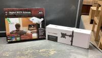 DIGITAL HD TV ANTENNA + MONITOR DESK MOUNT
