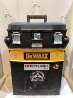 3 LAYERED DEWALT PLASTIC TOOL CHEST 2 WHEELS