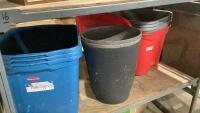 SHELF #17 - (7) TOTES AND (3)PLANT POTS