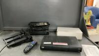 OLD BAG PHONE, BELL RECEIVER AND WALL MOUNT
