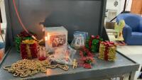 CHRISTMAS VILLAGE PIECES & OTHER CHRISTMAS DECOR
