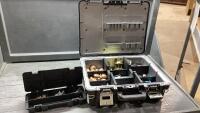 TOOLBOX/ORGANIZER W/DRAWER PULLS, DOOR KNOBS , HINGES, SCREWS
