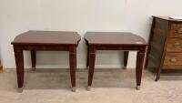 (2) MATCHING SIDE TABLES