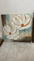 LARGE OIL PICTURE ON CANVAS - FLORAL