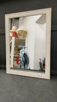 WALL MIRROR W/ WHITE DISTRESSED FRAME