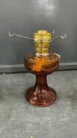 KEROSENE LAMP - AMBER BASE