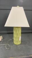 TABLE LAMP W/ GREEN CERAMIC BASE