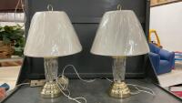 (2) PINWHEEL CRYSTAL LAMPS