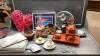 BOX W/ASIAN THEME TEA SET, BOAT PLACEMATS + COASTER, PICTURE