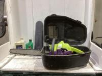 GASOLINE POULAN WILD THINGS CHAIN SAW 40CC 18", POULAN CHAIN SAW CASE AND OILS