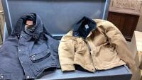 (2) LINED WORK JACKETS - LARGE + EXTRA LARGE