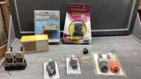 XM RADIO ANTENNA, ADAPTERS, WALKIE TALKIES, GARMIN BASH GUARDS