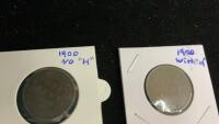 (2) CANADA 1900 LARGE PENNIES - NO H AND WITH H