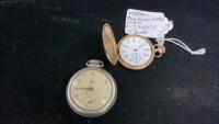 (2) POCKET WATCHES - WALTHAM & WESTCLOCK- NON WORKING