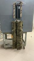COLUMBIA WOOL/POLY CAMO PANTS W/ SUSPENDERS - SIZE 38