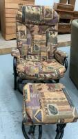 GLIDER ROCKER AND FOOTSTOOL
