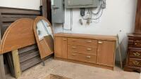 DRESSER W/ MIRROR AND HEADBOARD