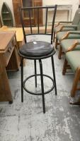 METAL FRAMED BAR HEIGHT STOOL