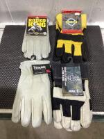 (4) ASSORTED GLOVES RODEO KING, COAST-TO-COAST, THINSULATE AND BDG