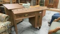 SEWING MACHINE CABINET ON CASTORS