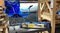 (2)ITEMS - FOLDING CAMP CHAIR + CAM COT